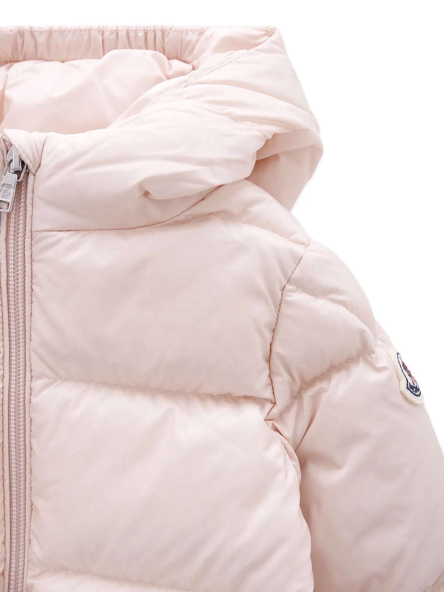 MONCLER BABY Girls Sharon Hooded Down Jacket Light Pink - MAISONDEFASHION.COM