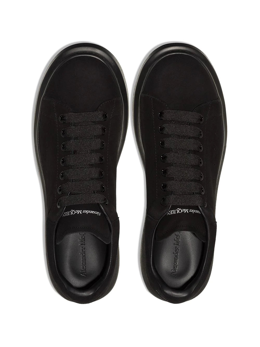 ALEXANDER MCQUEEN Tonal Suede Oversized Sole Sneakers Black/Black - MAISONDEFASHION.COM