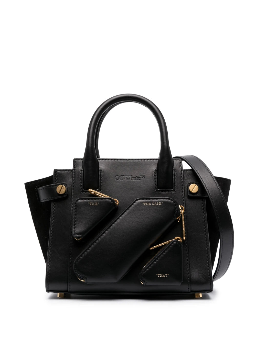 OFF-WHITE WOMEN Small City Tote Shoulder Bag Black - MAISONDEFASHION.COM