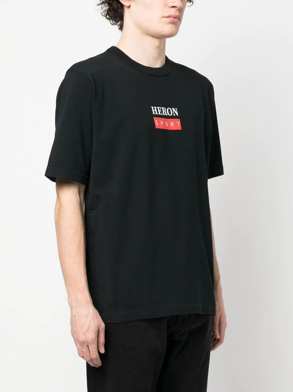 HERON PRESTON Heron Sport S/S T-shirt Black/Red - MAISONDEFASHION.COM