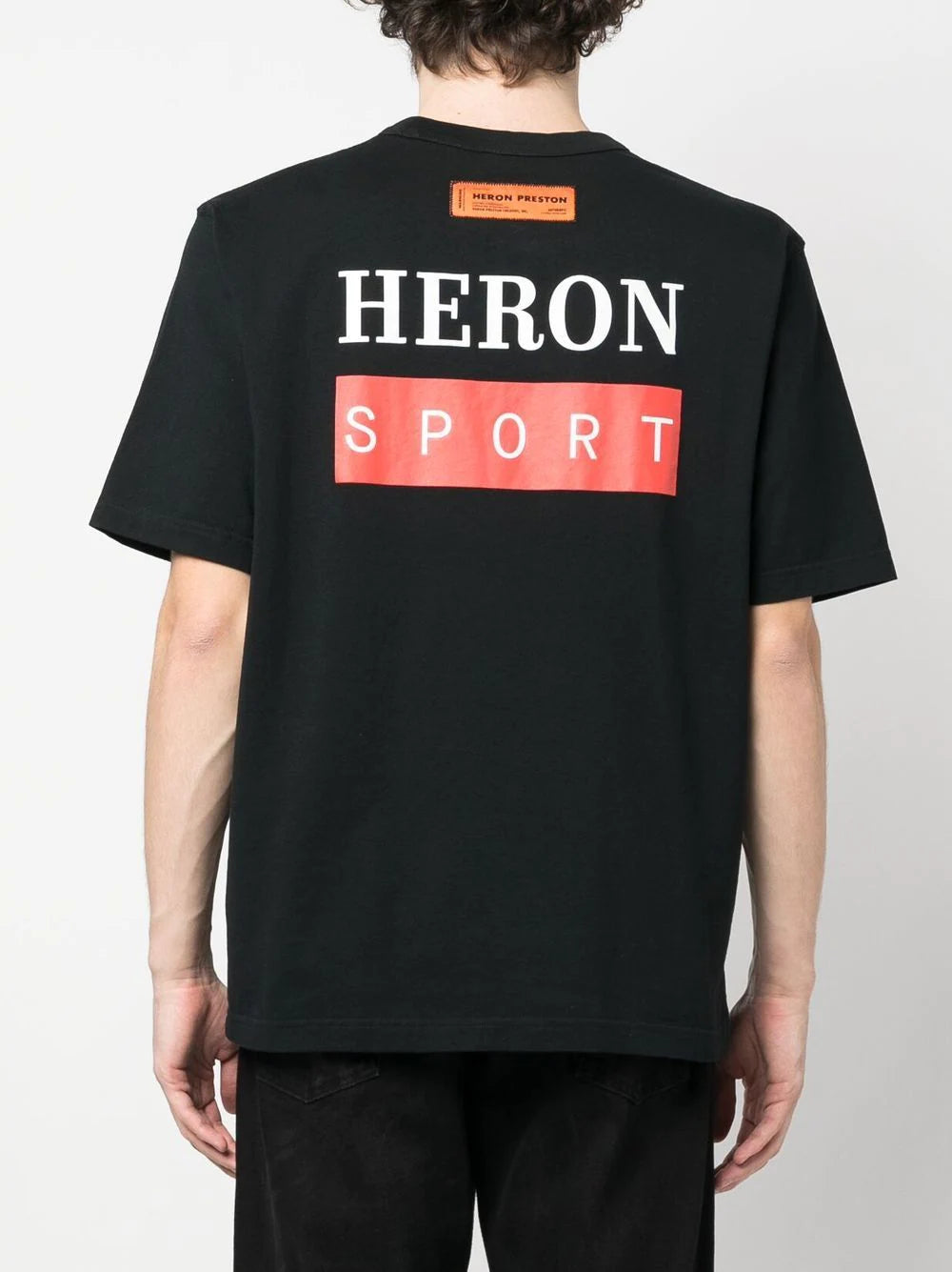 HERON PRESTON Heron Sport S/S T-shirt Black/Red - MAISONDEFASHION.COM
