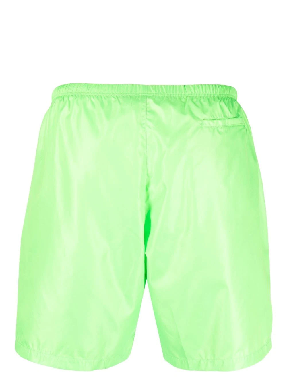 PALM ANGELS Curved Logo Bold Swim Short Green/Fluo - MAISONDEFASHION.COM