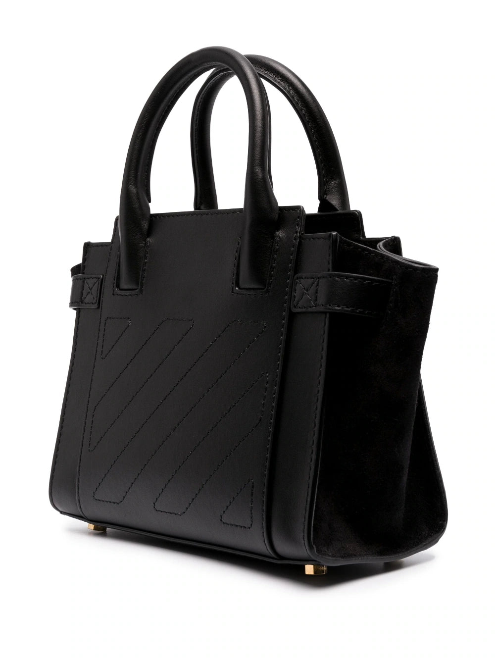 OFF-WHITE WOMEN Small City Tote Shoulder Bag Black - MAISONDEFASHION.COM