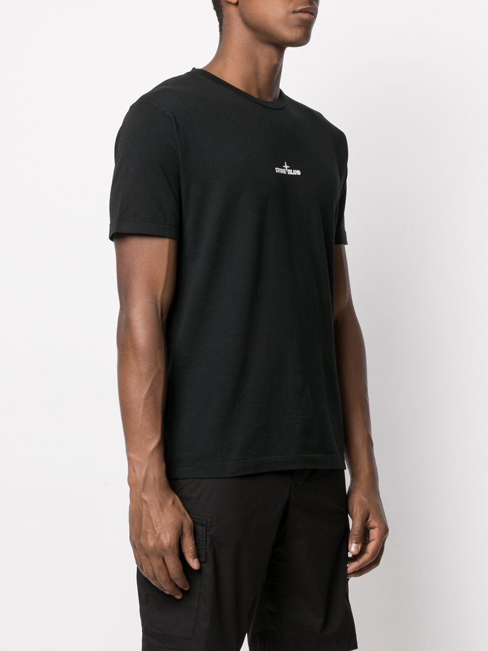 STONE ISLAND Back Marble One Print T-Shirt Black - MAISONDEFASHION.COM