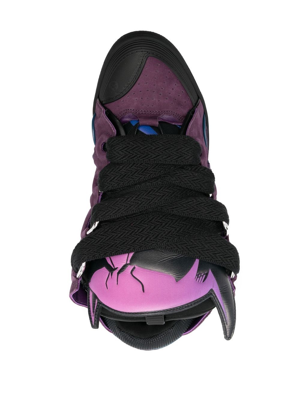 LANVIN Curb Sneakers BATMAN Raisin & Black, Limited Edition - MAISONDEFASHION.COM