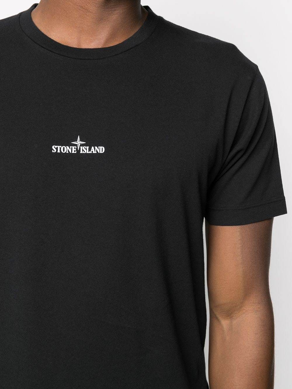 STONE ISLAND Back Marble One Print T-Shirt Black - MAISONDEFASHION.COM