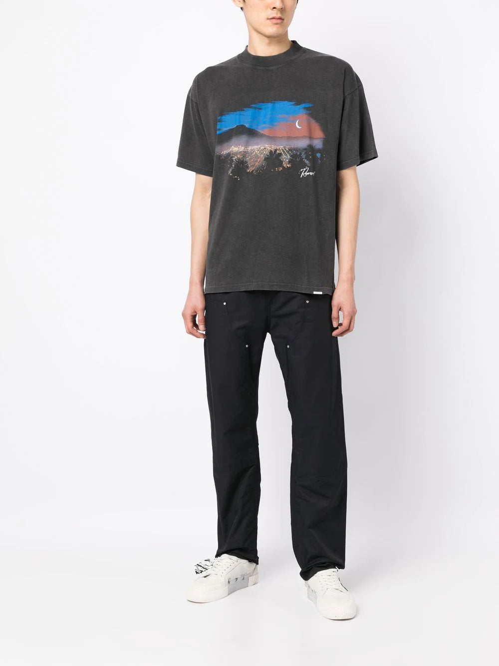 REPRESENT The Hills T-Shirt Vintage Grey - MAISONDEFASHION.COM