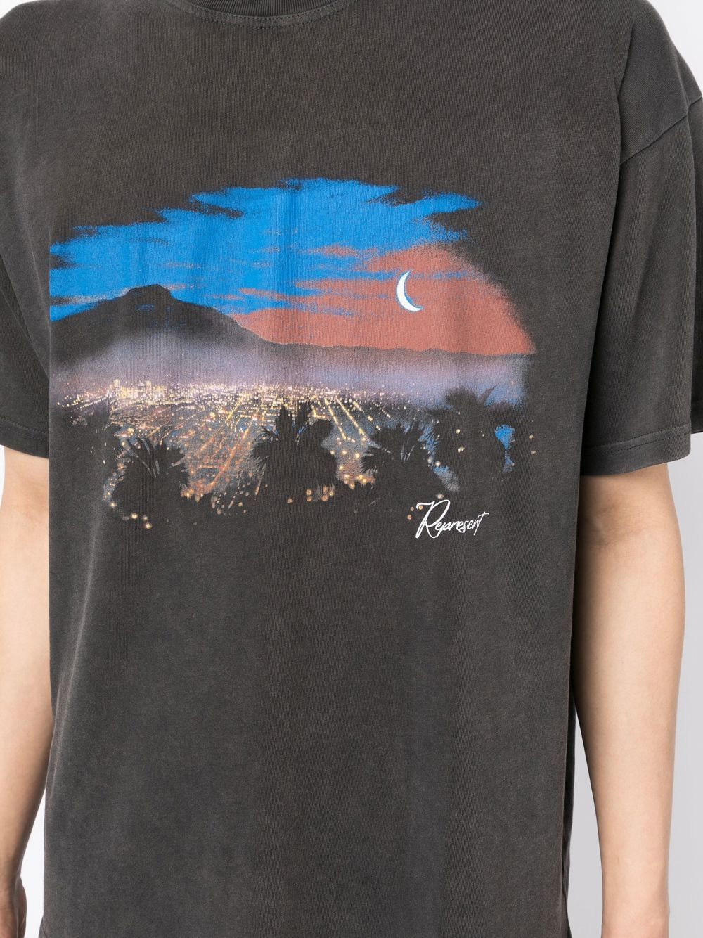 REPRESENT The Hills T-Shirt Vintage Grey - MAISONDEFASHION.COM