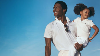Father’s Day gift ideas featuring luxury polos, premium t-shirts, designer sneakers and men’s accessories.