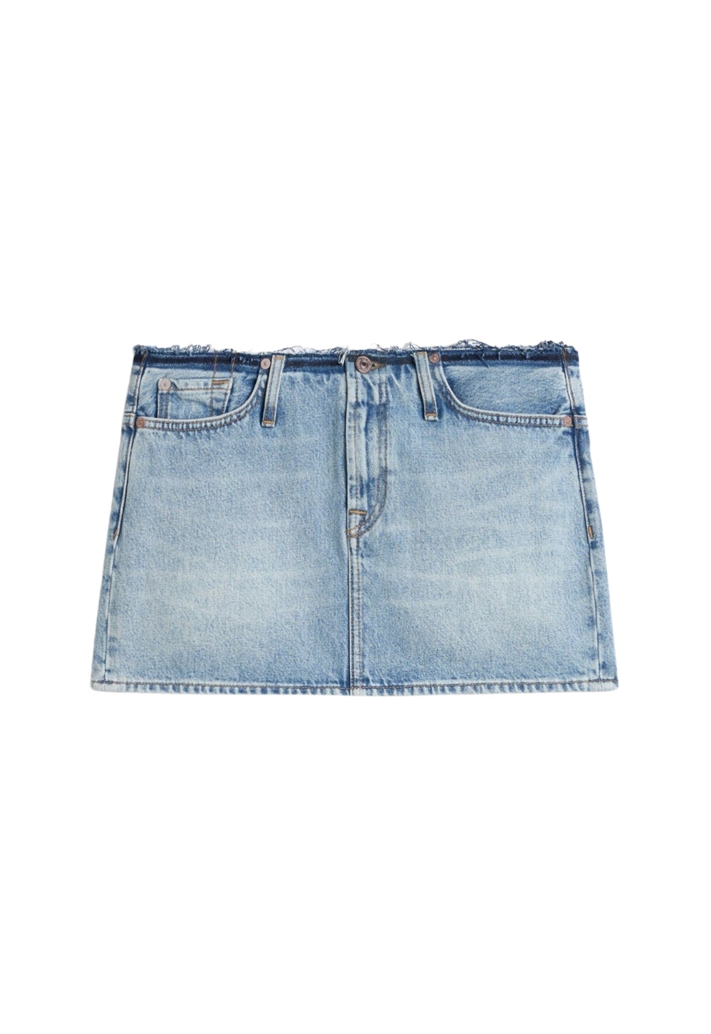 7 FOR ALL MANKIND WOMEN Cherry Mini Denim Skirt Light Wash Blue - MAISONDEFASHION.COM