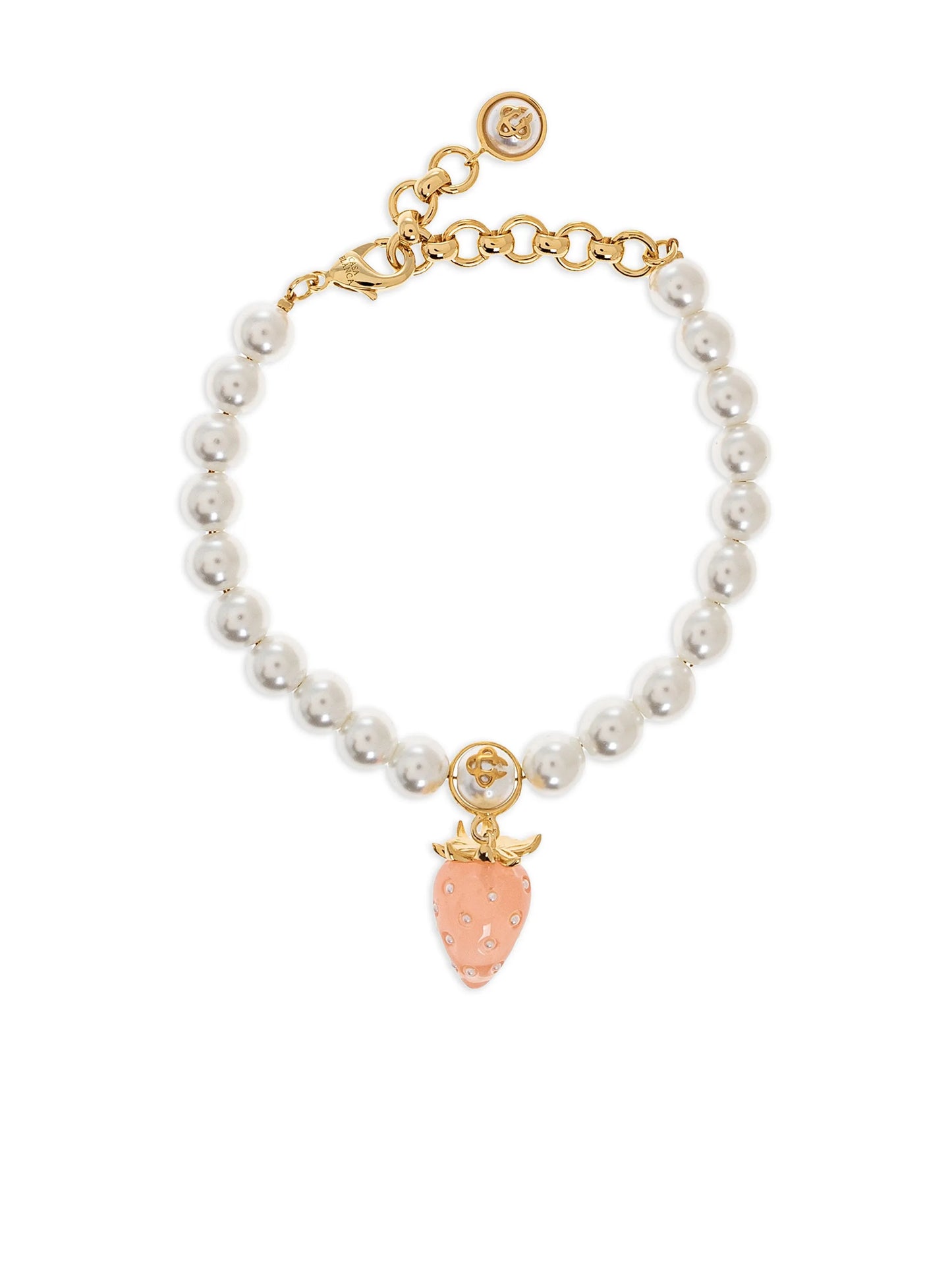 CASABLANCA WOMEN Strawberry Bracelet Gold/Pink/White - MAISONDEFASHION.COM