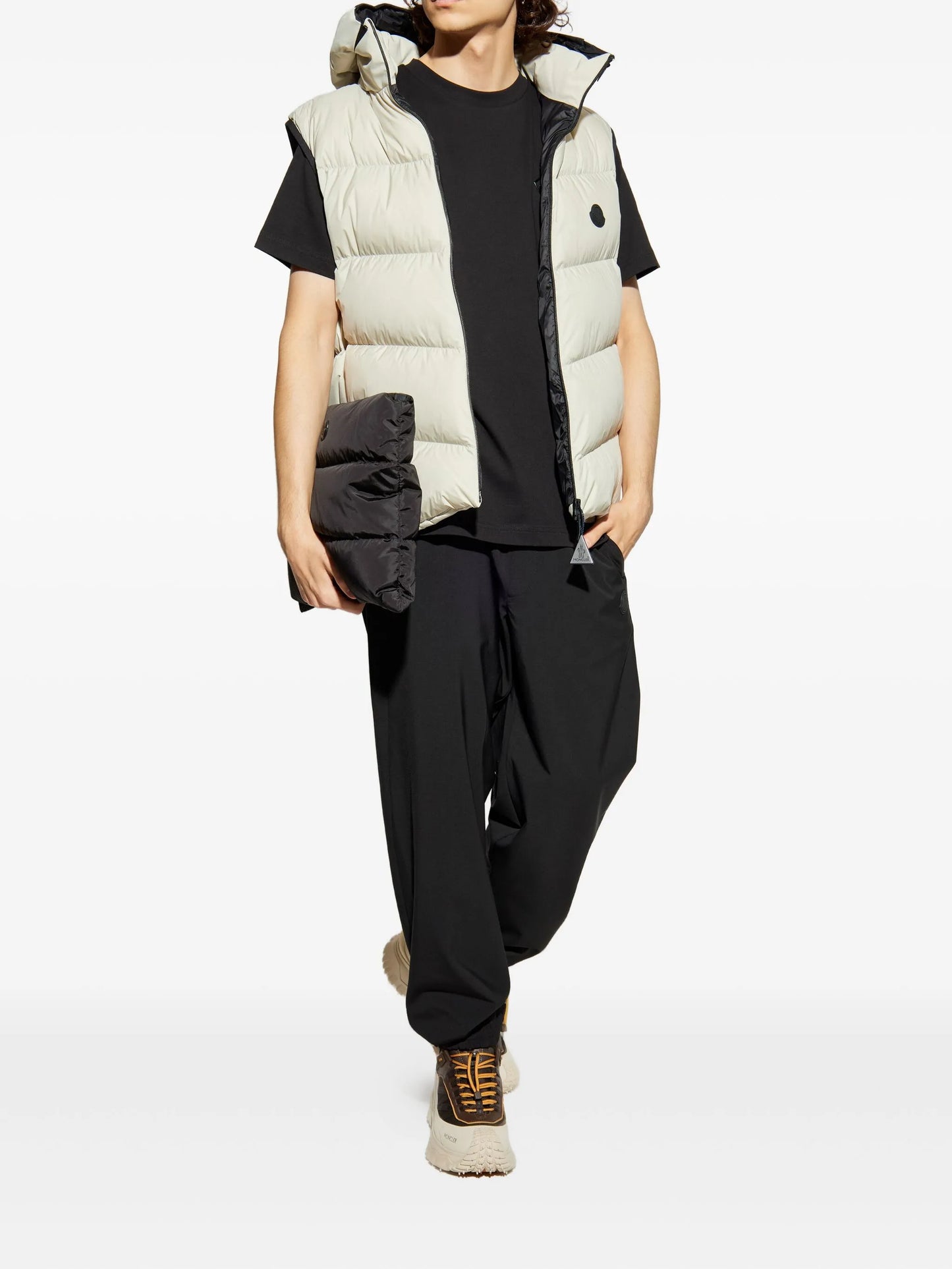 MONCLER Three-Dimensional Logo Cotton T-Shirt Black - MAISONDEFASHION.COM
