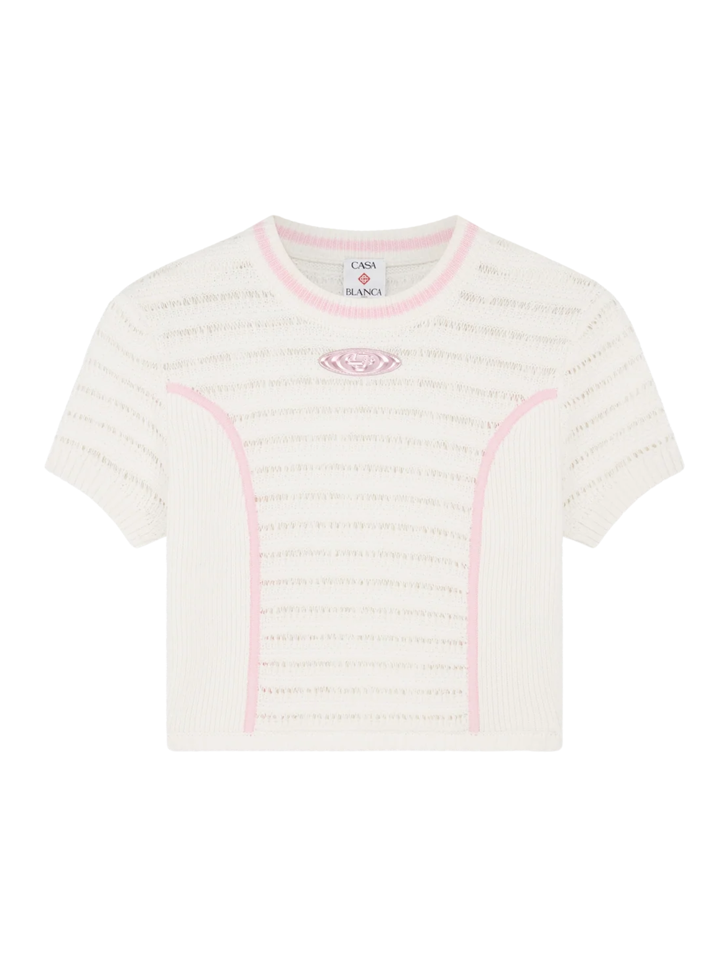 CASABLANCA WOMEN Bourgeoise Girl Top White - MAISONDEFASHION.COM