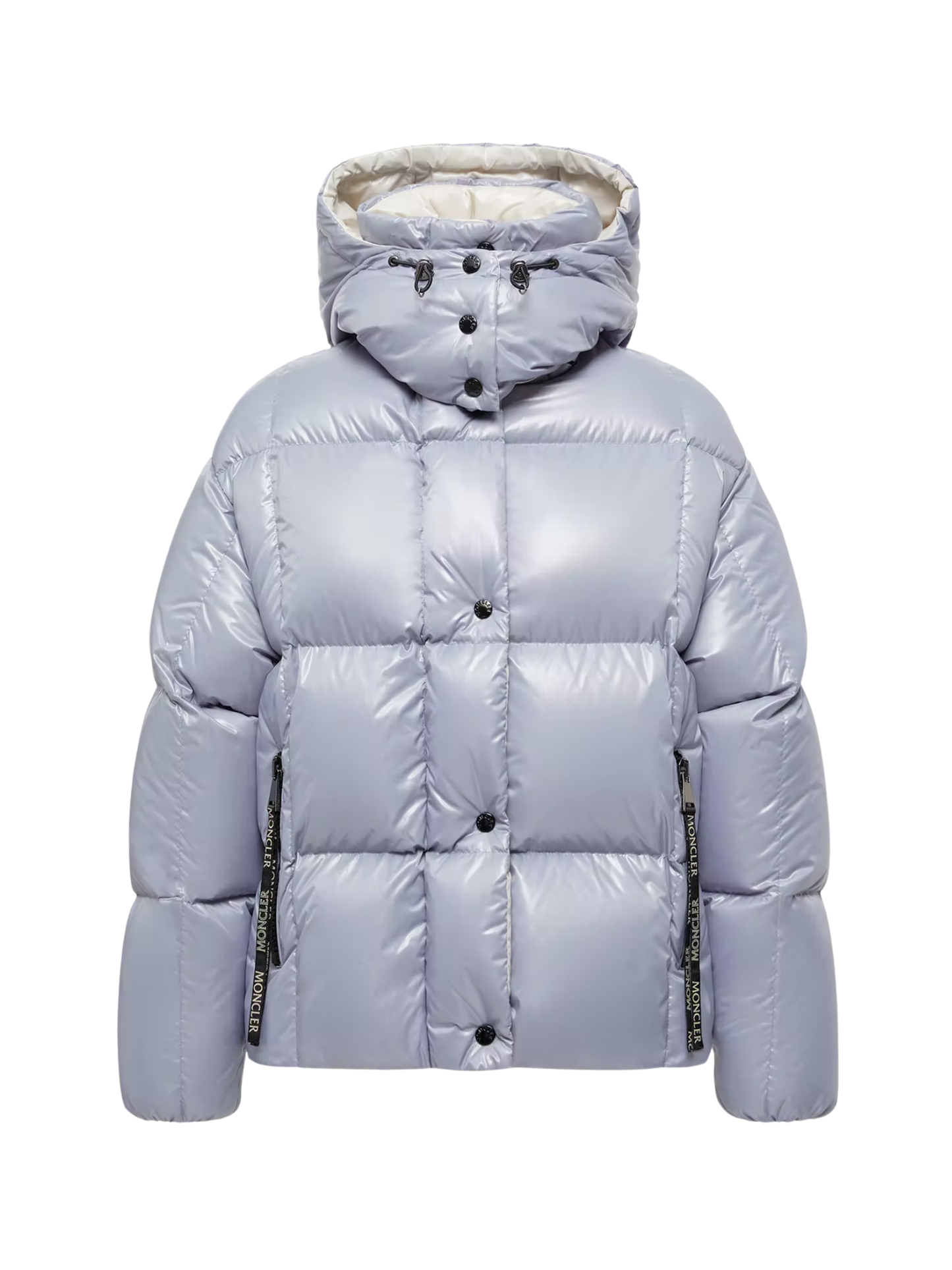 MONCLER WOMEN Parana Hooded Short Down Jacket Light Blue - MAISONDEFASHION.COM