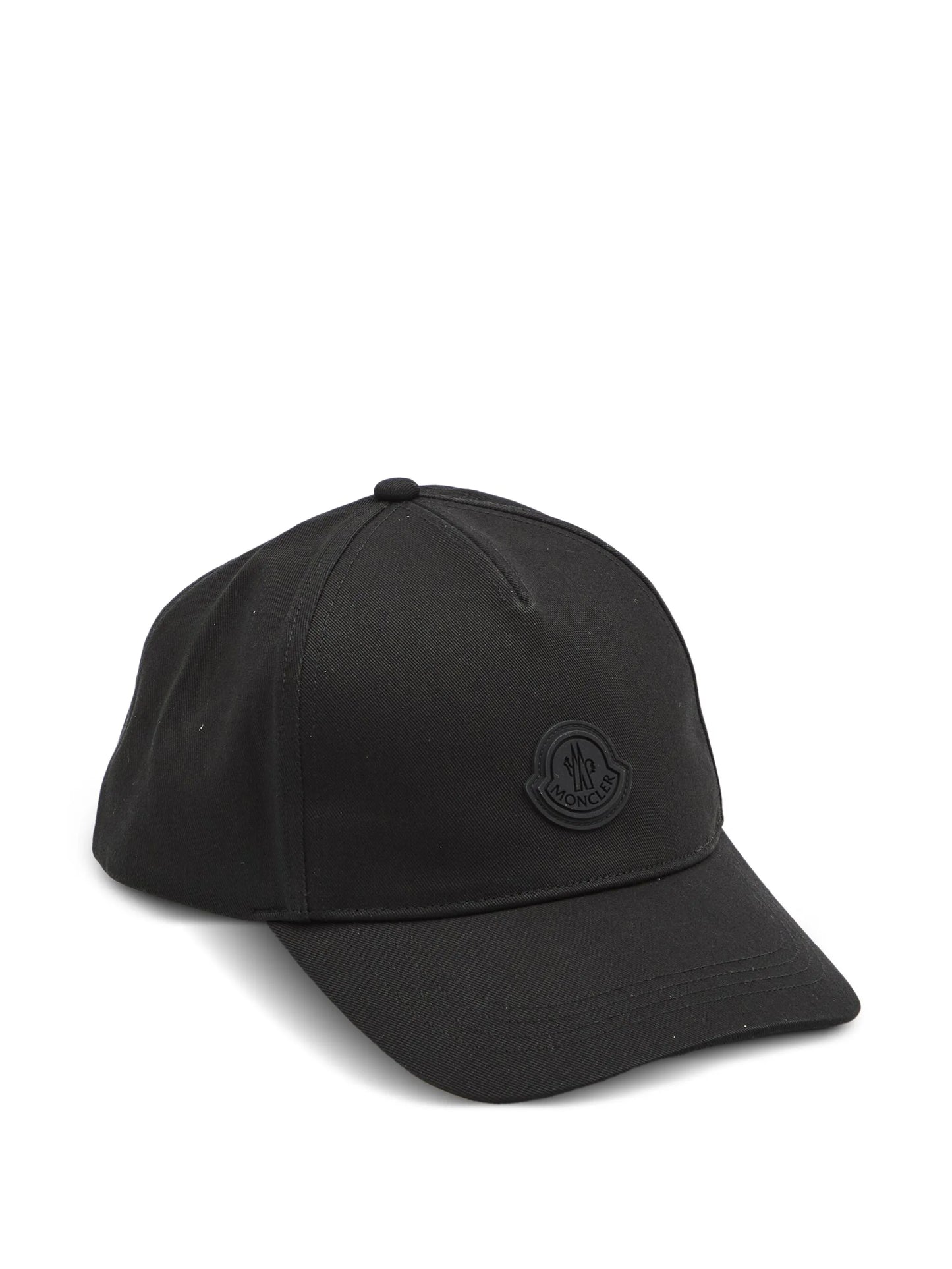MONCLER Logo Patch Baseball Cap Black - MAISONDEFASHION.COM