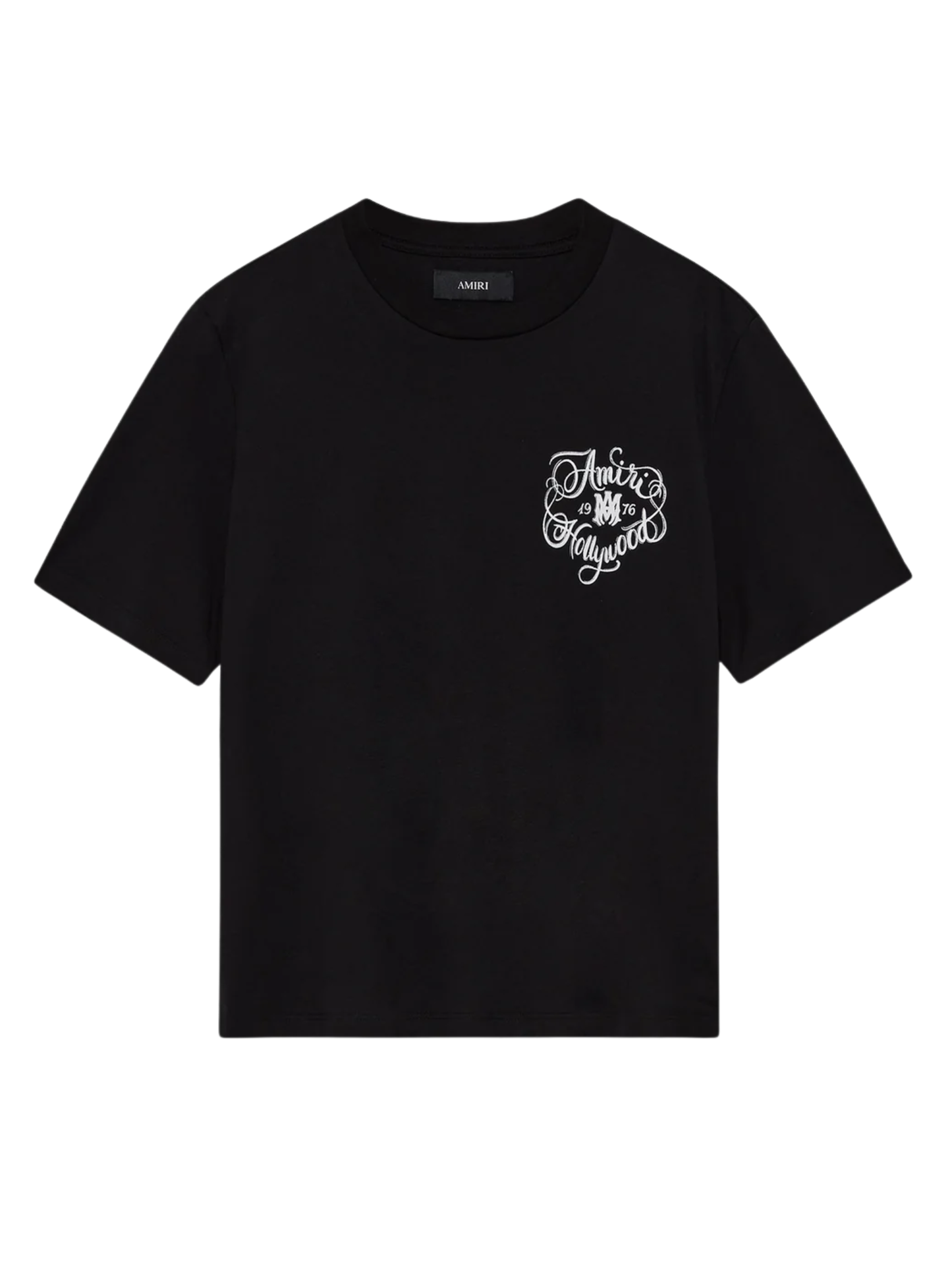 AMIRI Hollywood Lettering-print T-shirt Black - MAISONDEFASHION.COM