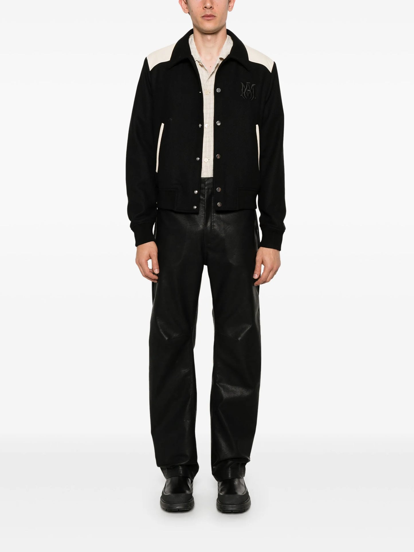 AMIRI MA Long-sleeved Casual Western Jacket Black - MAISONDEFASHION.COM