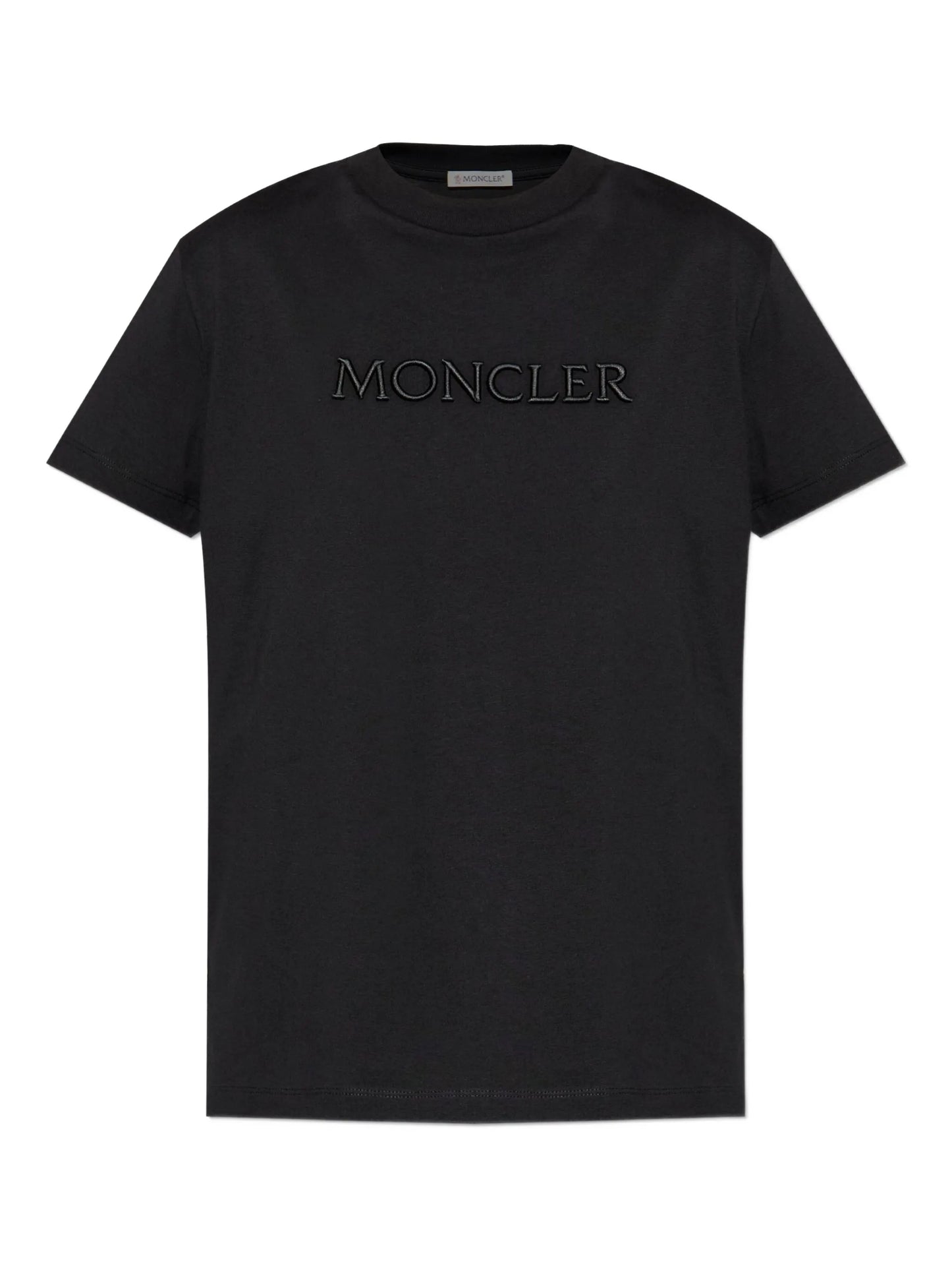 MONCLER WOMEN Logo T-shirt Black - MAISONDEFASHION.COM