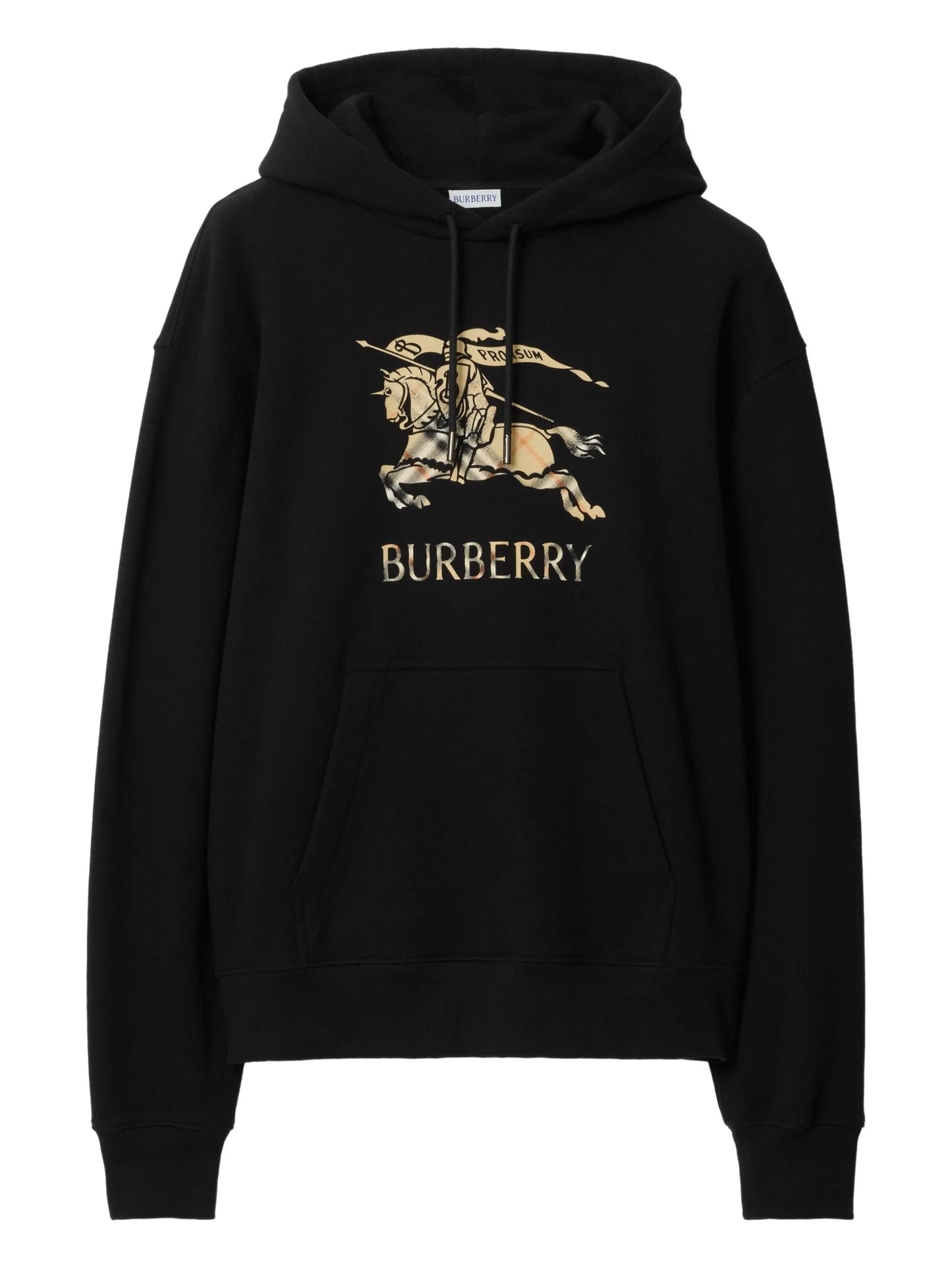 BURBERRY EKD Ombré Cotton Hoodie Black - MAISONDEFASHION.COM