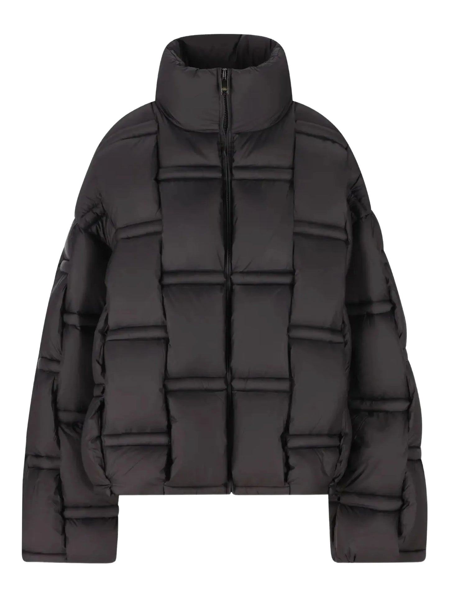 RAXXY WOMEN Geometric Padded Jacket Black - MAISONDEFASHION.COM