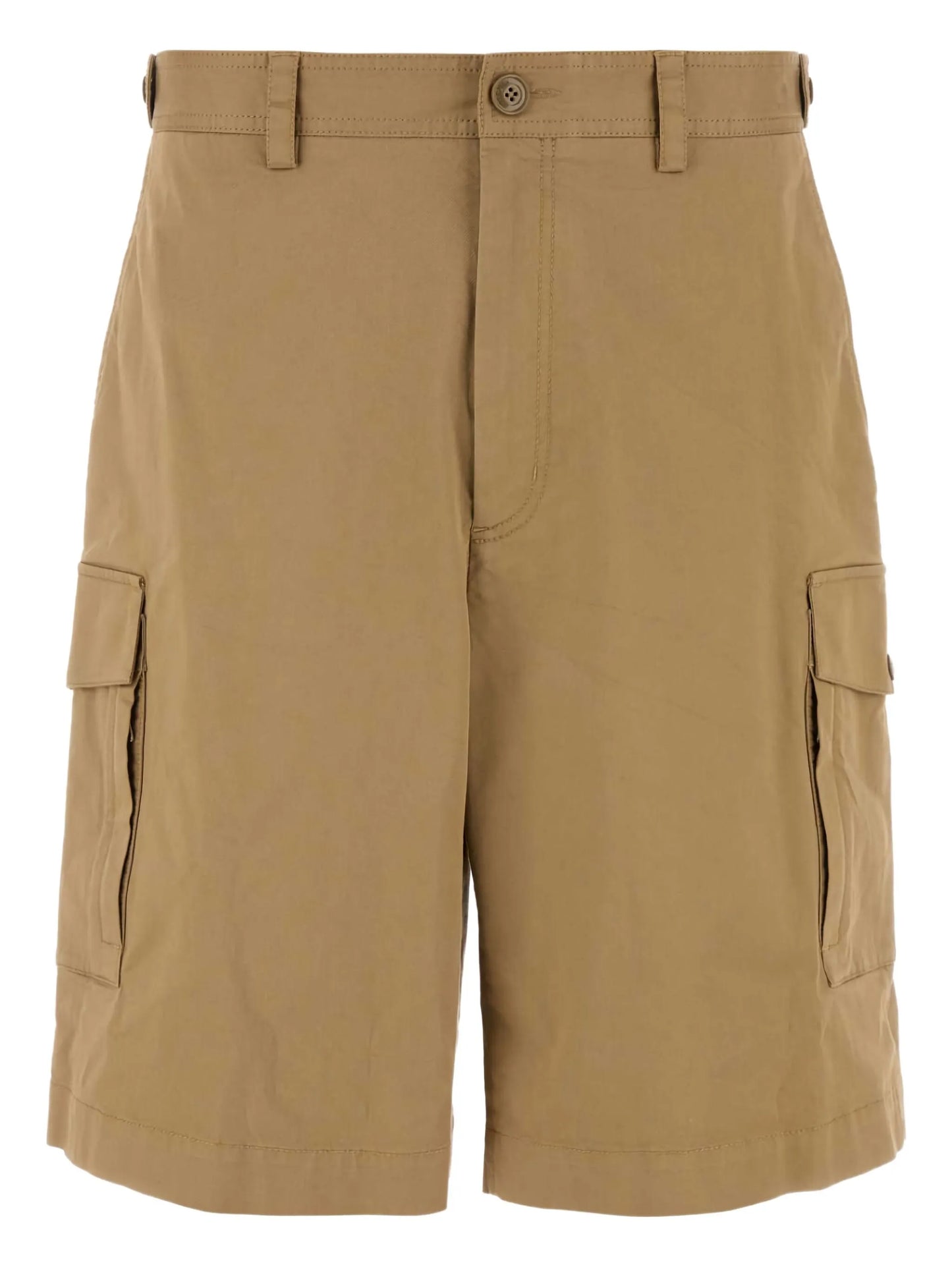 MONCLER Cotton Gabardine Cargo Shorts Beige - MAISONDEFASHION.COM