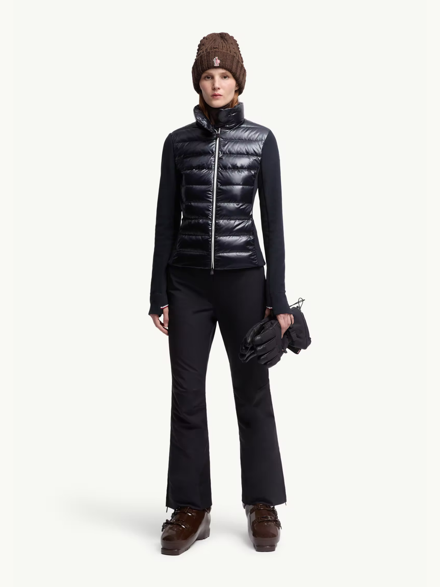 MONCLER GRENOBLE WOMEN Padded Zip-Up Sweatshirt Navy Blue - MAISONDEFASHION.COM