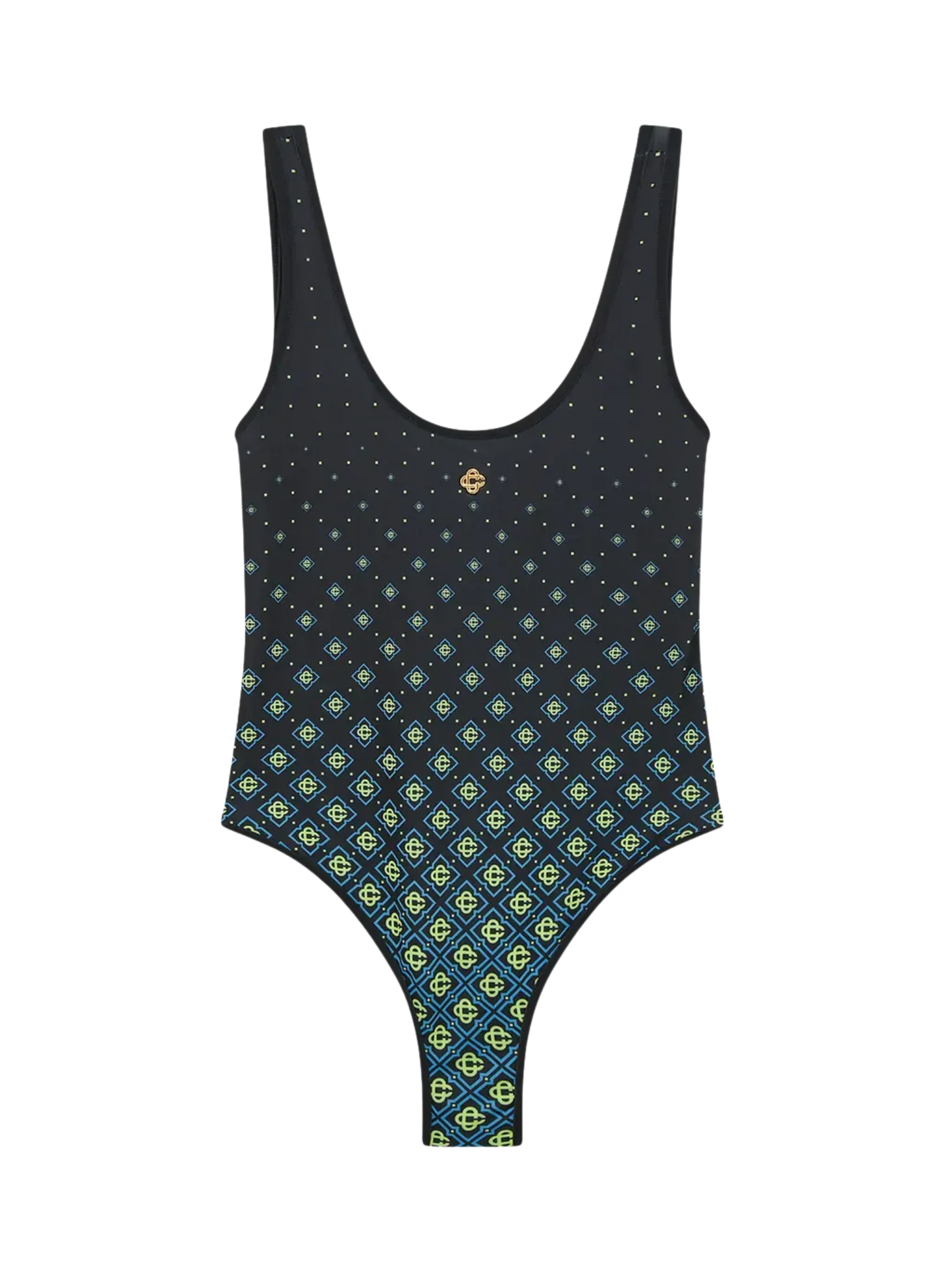 CASABLANCA WOMEN Degrade Monogram Swimsuit Black - MAISONDEFASHION.COM