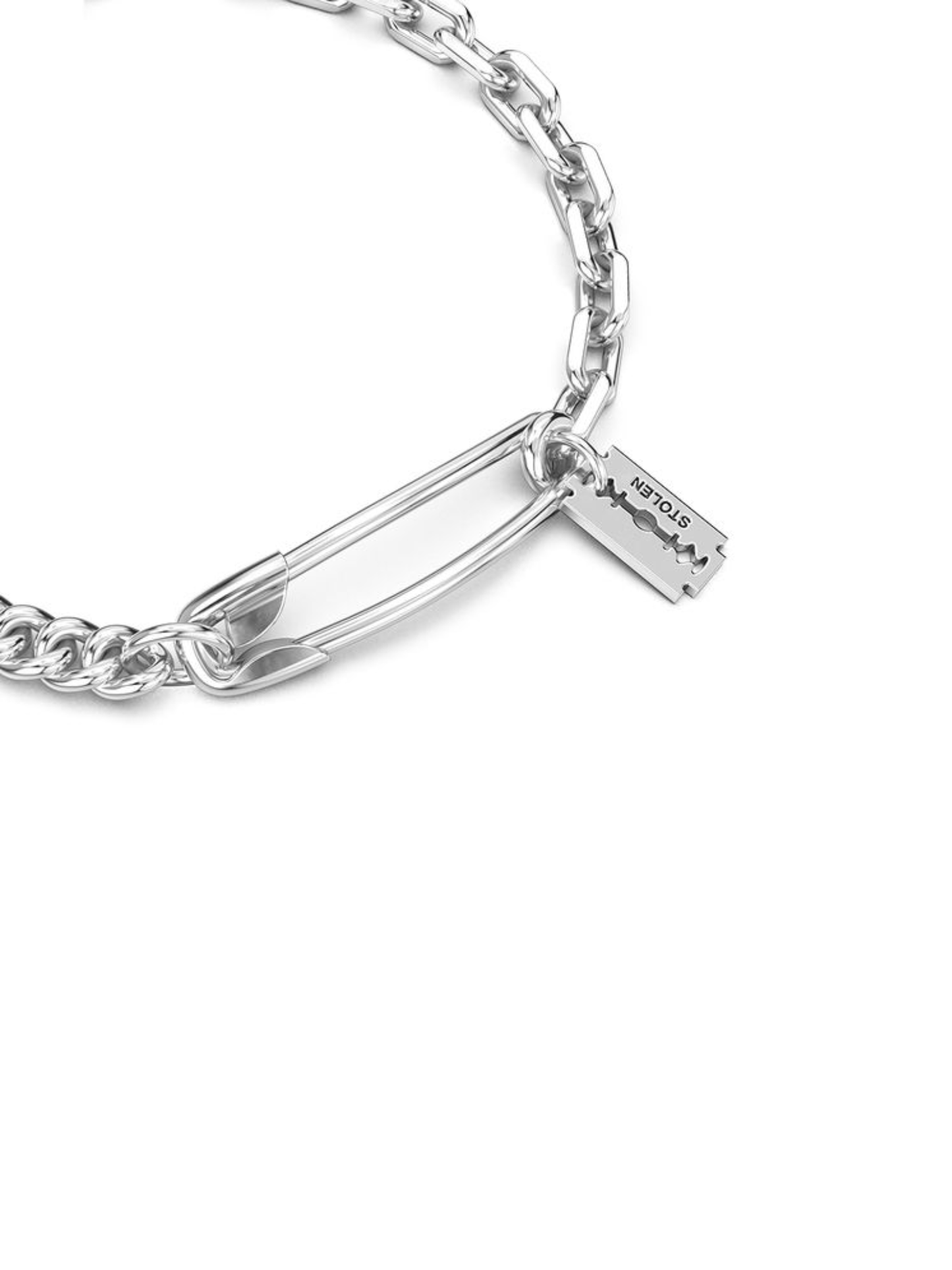 STOLEN GIRLFRIENDS CLUB WOMEN Razor Pin Bracelet Silver - MAISONDEFASHION.COM