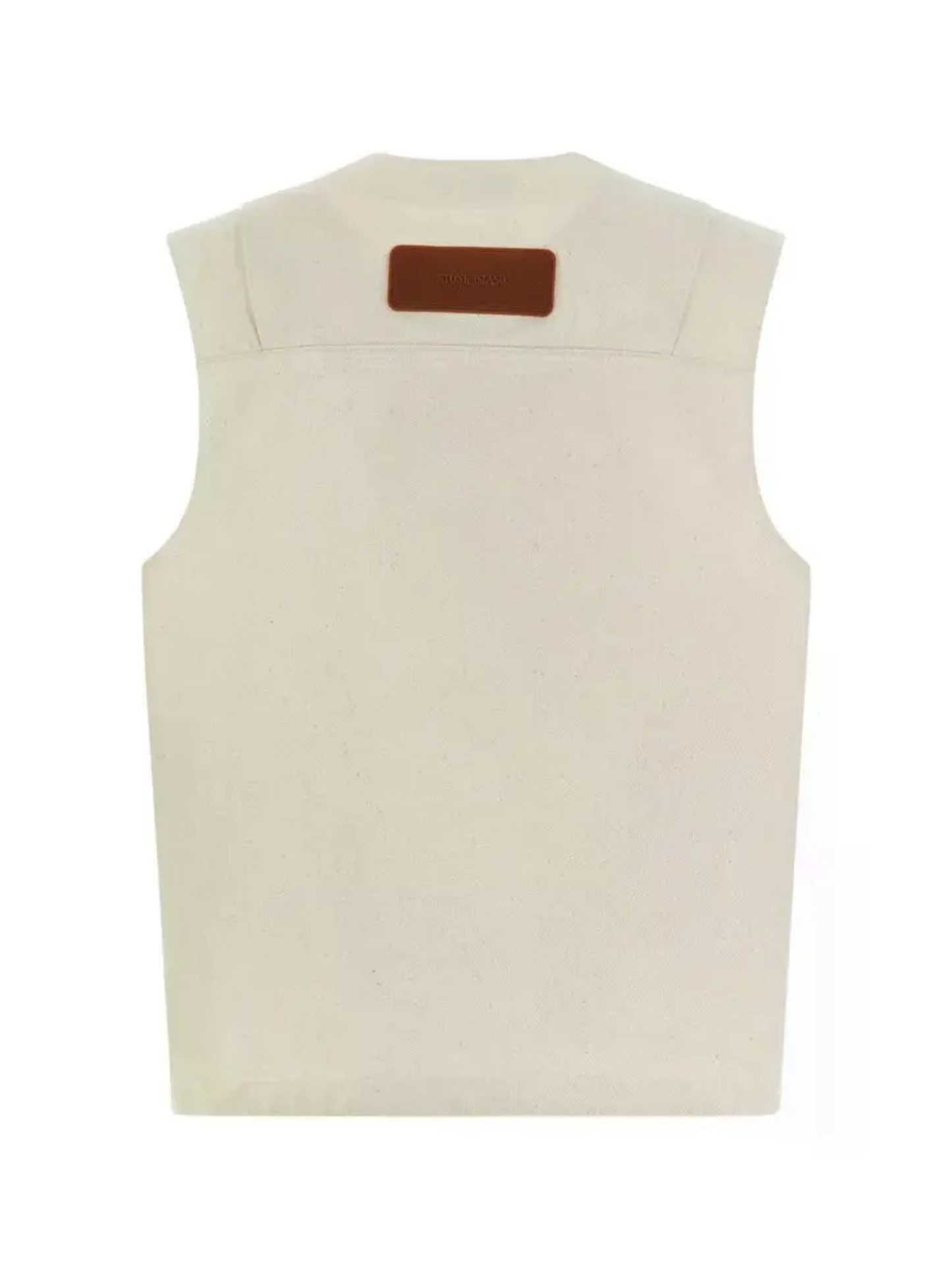 STONE ISLAND V-neck Button Fastening Gilet Beige - MAISONDEFASHION.COM