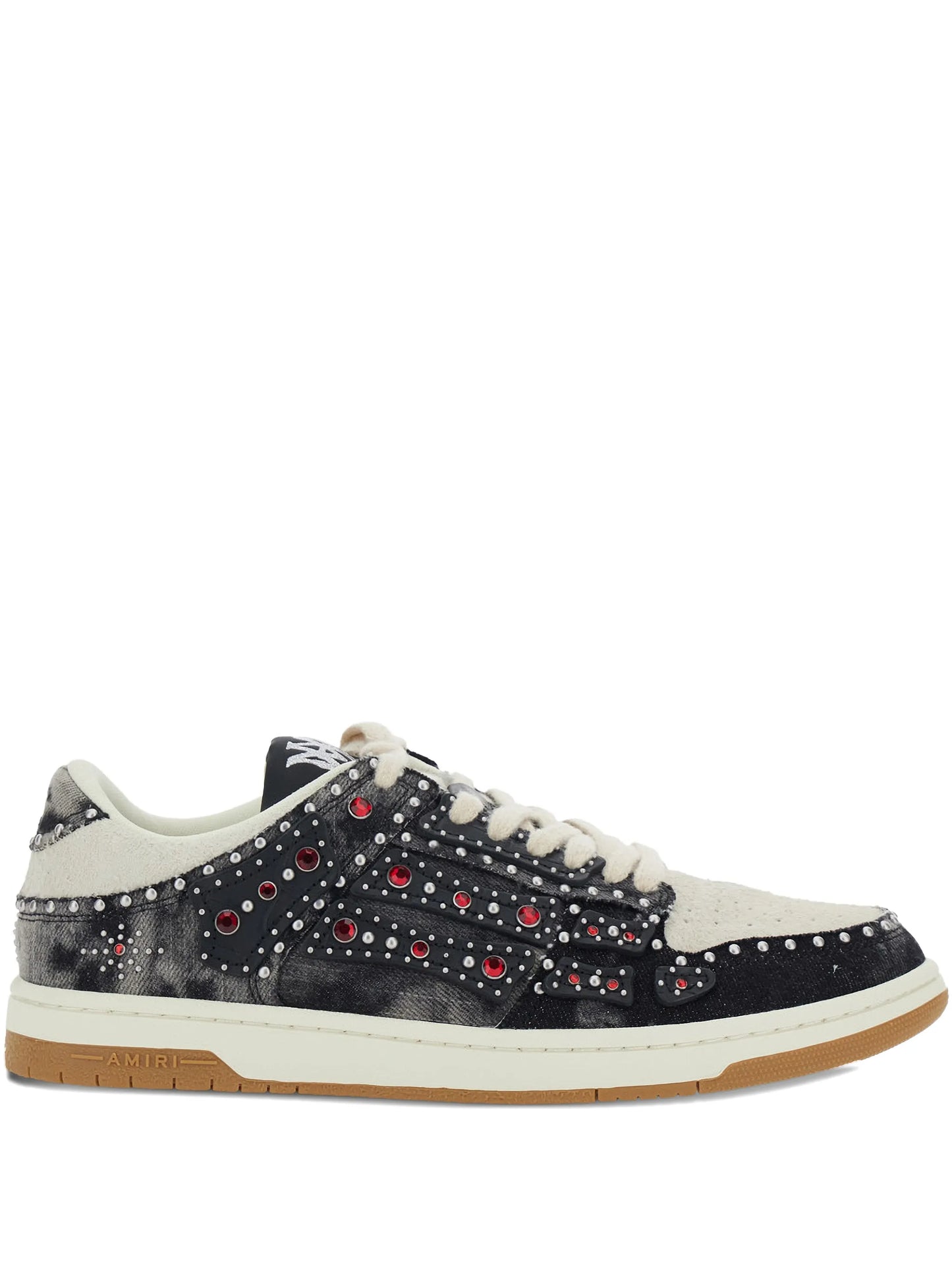 AMIRI Stud Skel Top Low Sneakers Black - MAISONDEFASHION.COM