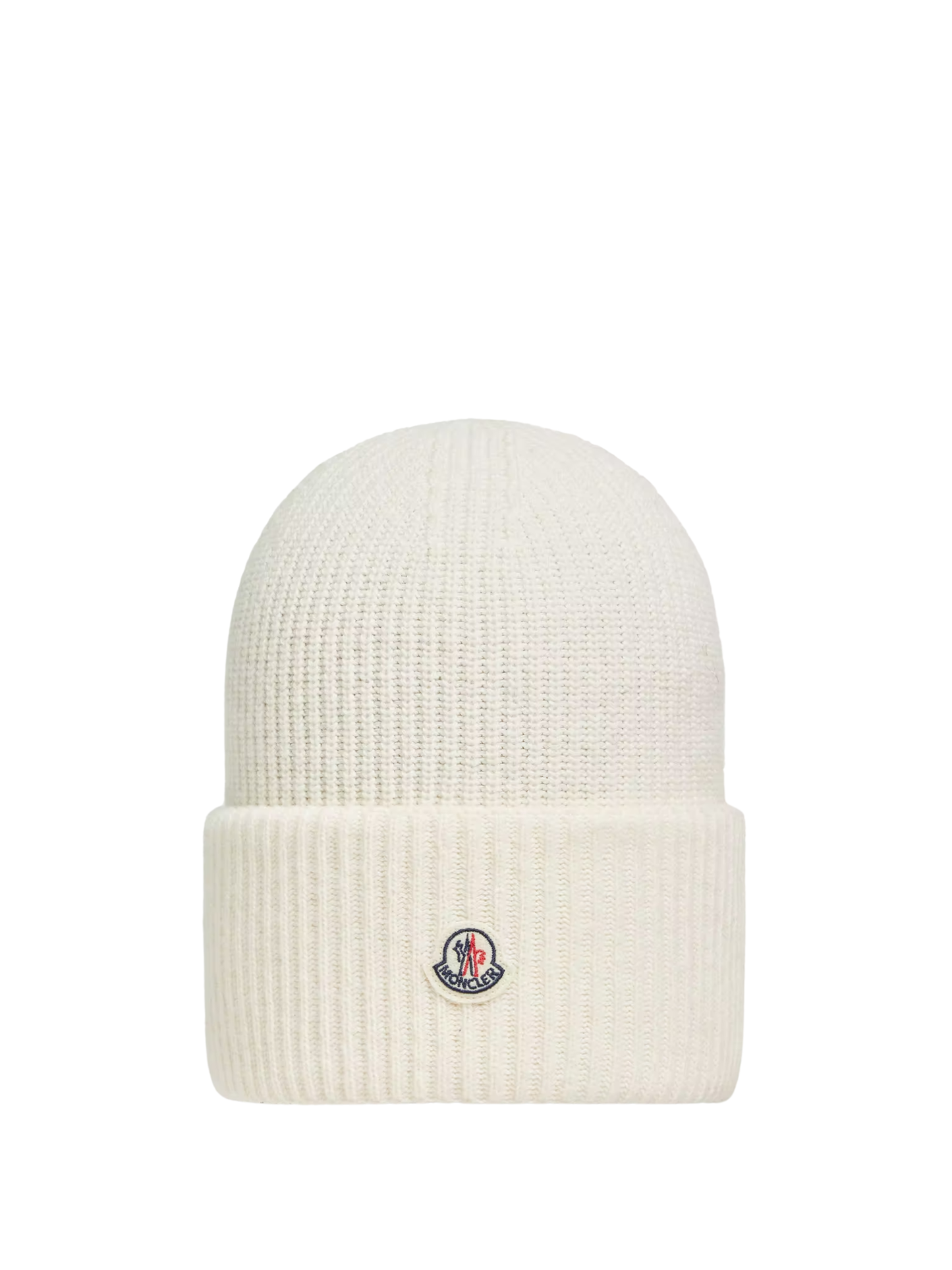 MONCLER WOMEN Wool Beanie White - MAISONDEFASHION.COM