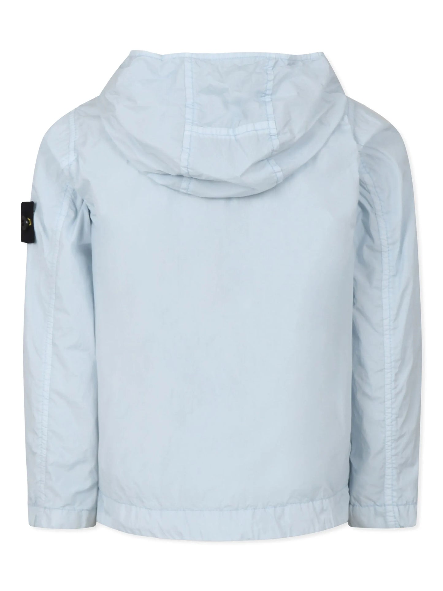STONE ISLAND KIDS Boys Compass Patch Hooded Jacket Light Blue - MAISONDEFASHION.COM