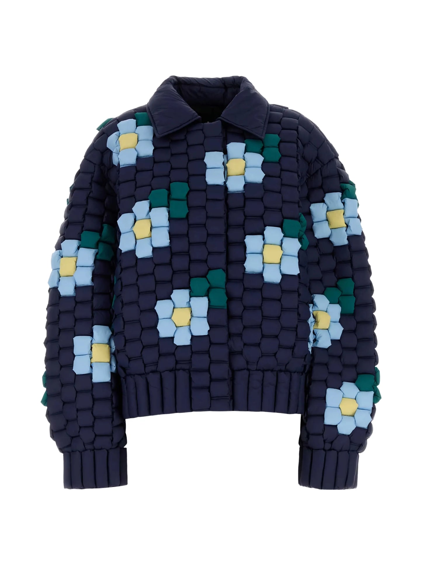 RAXXY WOMEN Floral Jacket Navy Blue - MAISONDEFASHION.COM