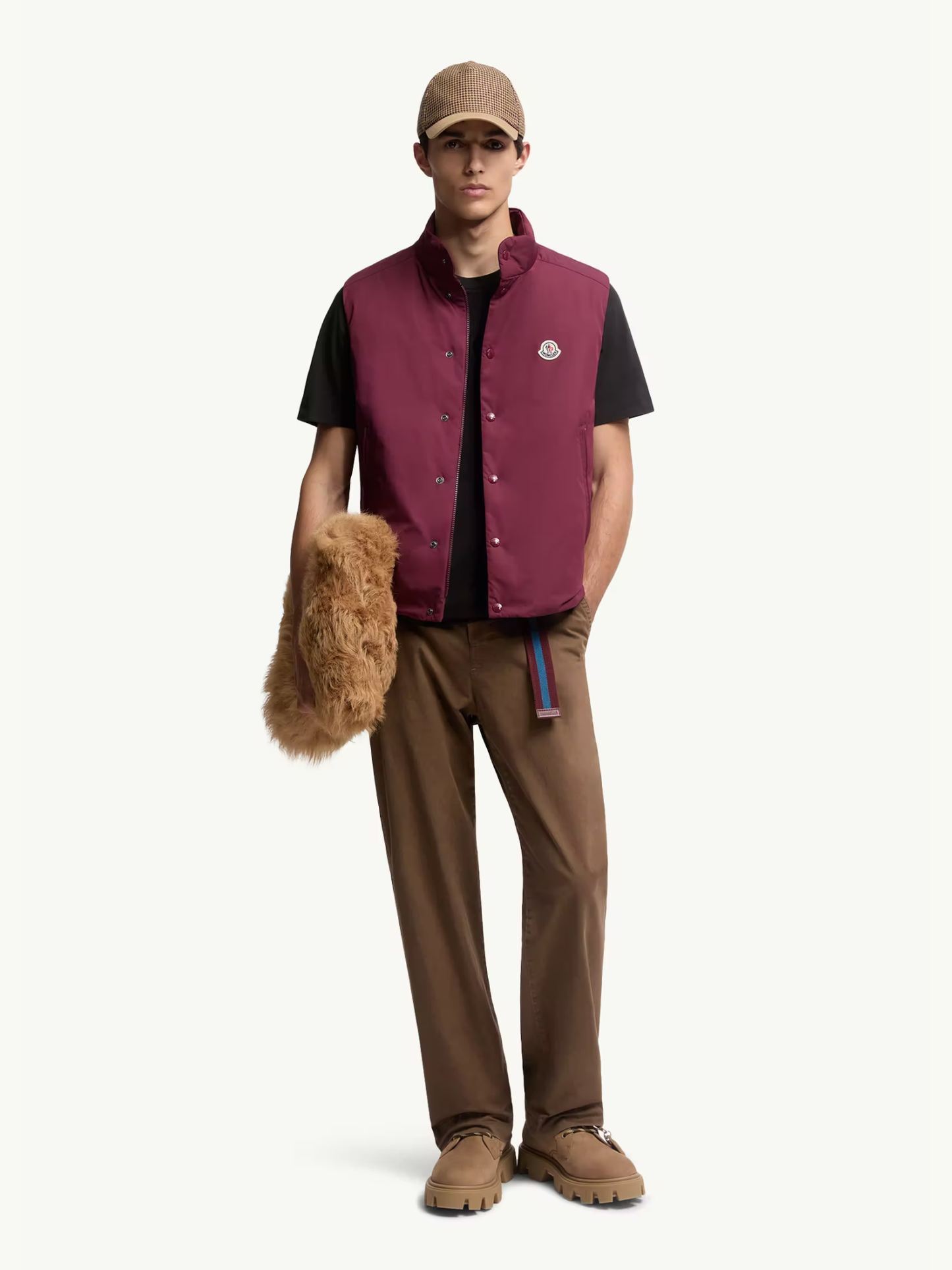 MONCLER Flocked Logo Cotton T-Shirt Black - MAISONDEFASHION.COM