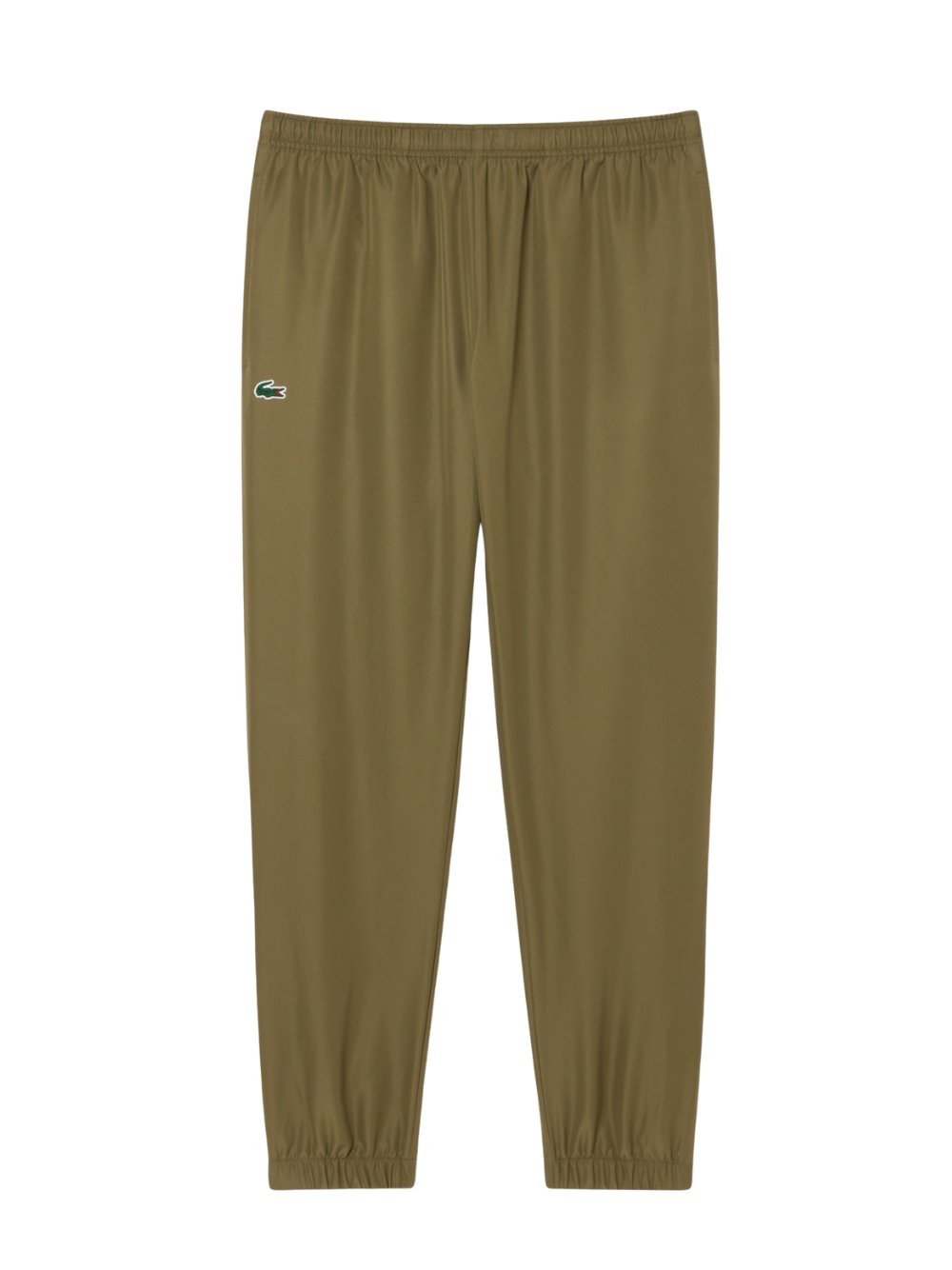 LACOSTE Sport Tracksuit in Khaki Green - complete outfit flat lay showing jacket and pants coordination