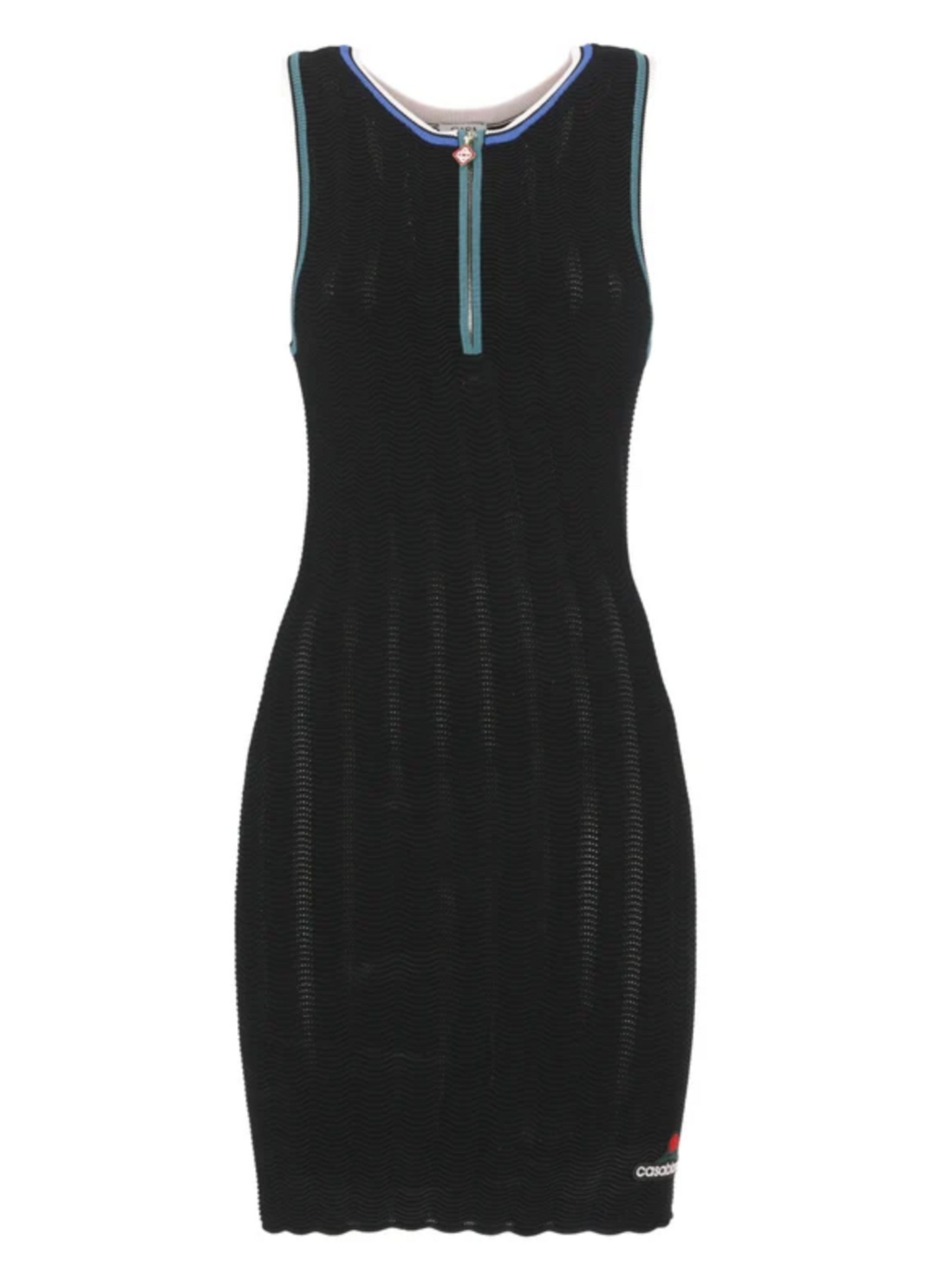 CASABLANCA WOMEN Viscose Wave Dress Black - MAISONDEFASHION.COM