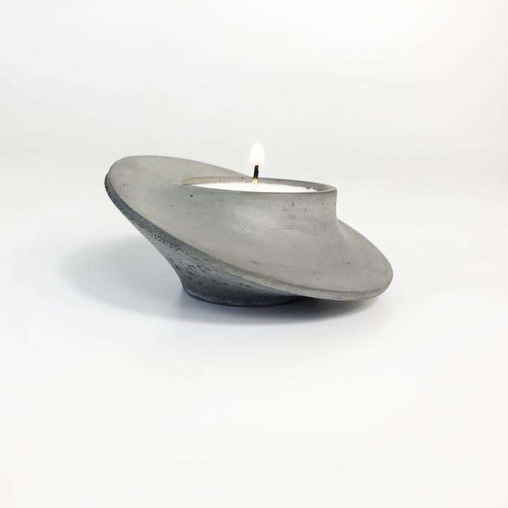 Planar Tea Light Holder Grey - MAISONDEFASHION.COM