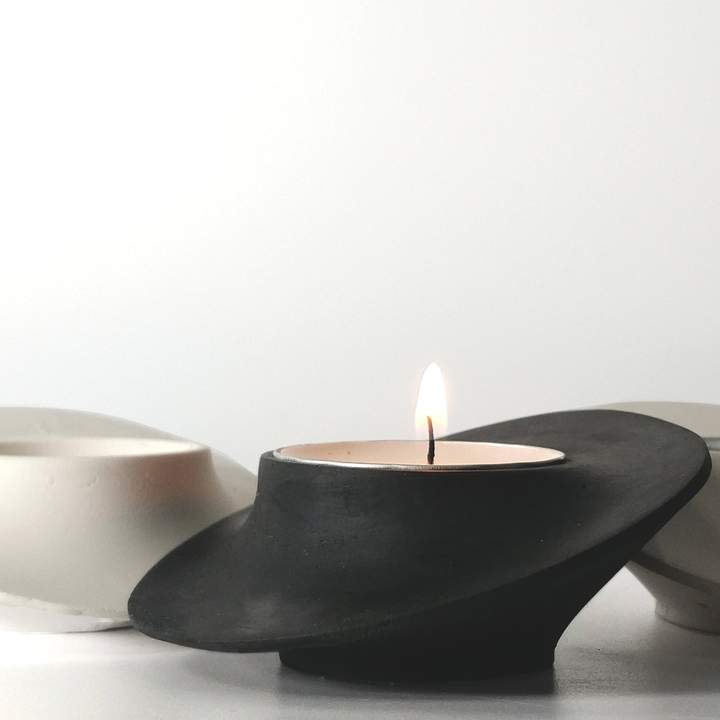 Planar Tea Light Holder Grey - MAISONDEFASHION.COM